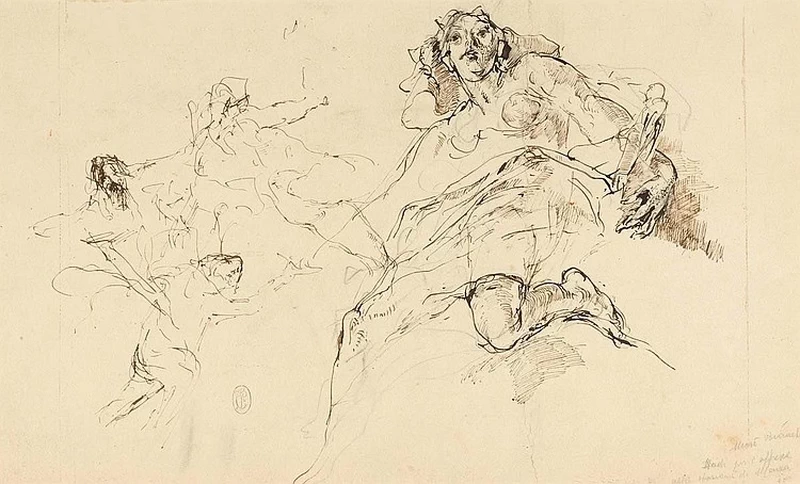 Studi per l'affresco alla stazione di Monza